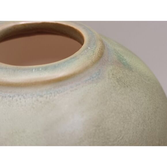 Hand Thrown Earth Green with Brick Red Highlights Jug Shape Vessel Vase - Picture 5 of 11